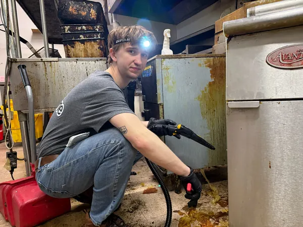 Hands-on kitchen equipment cleaning